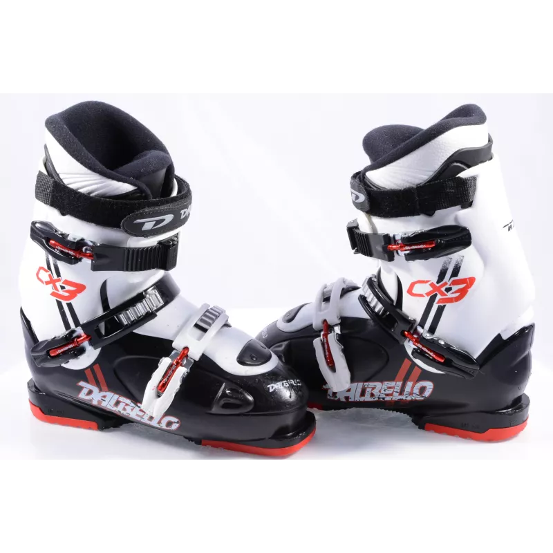 Chaussures Ski Enfant/junior DALBELLO CX 3, Black/white, Ratchet Buckle ( En PARFAIT état ) 3 Chaussures Ski Enfant/junior DALBELLO CX 3, Black/white, Ratchet Buckle ( En PARFAIT état )