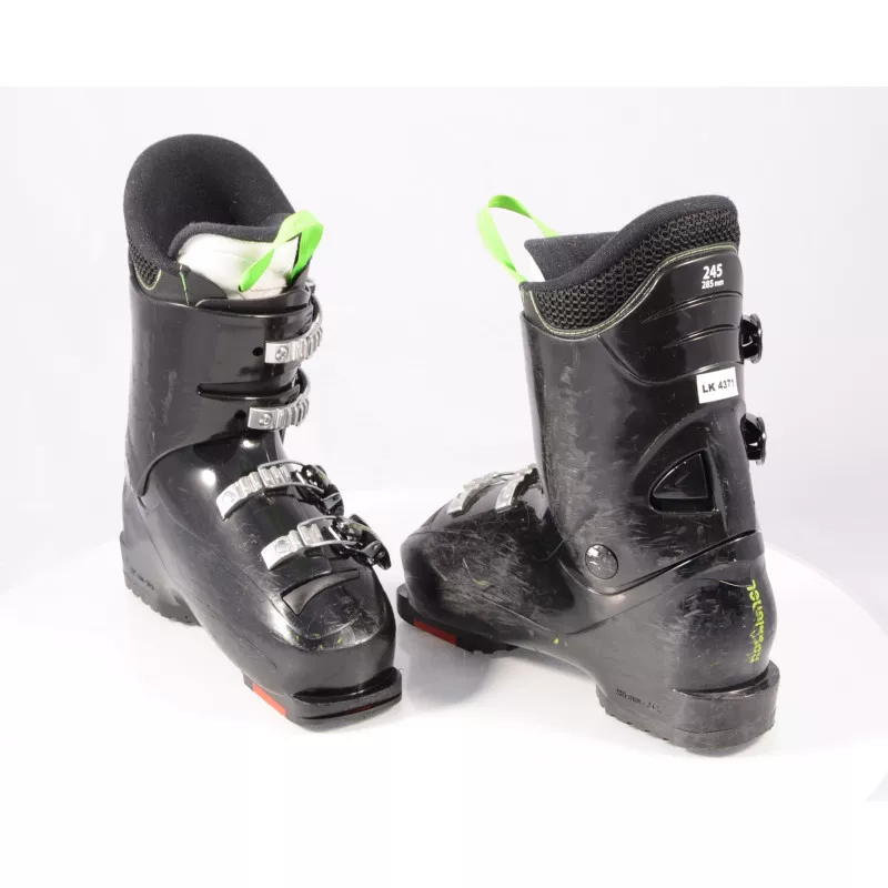 Chaussures Ski Enfant/junior ROSSIGNOL COMP J4, BLACK/green, Macro 6 Chaussures Ski Enfant/junior ROSSIGNOL COMP J4, BLACK/green, Macro – Image 4