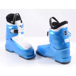 Chaussures Ski Enfant/junior SALOMON T1, BLUE/white ( En PARFAIT état ) -Atomic Shop Soldes chaussures ski enfant junior salomon t1 blue white en parfait etat.jpg 4