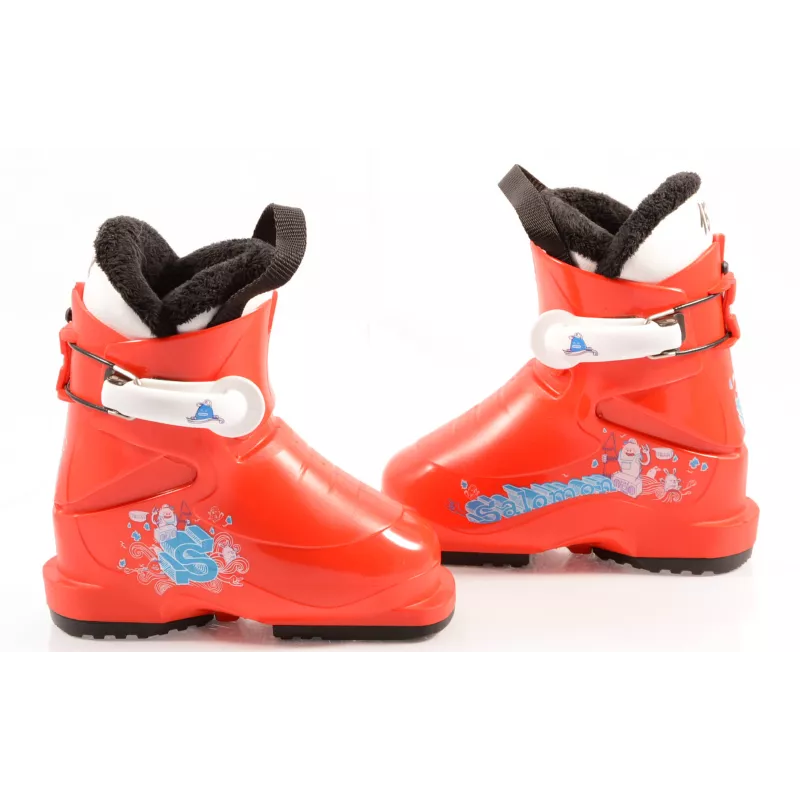 Chaussures Ski Enfant/junior SALOMON T1, RED 4 Chaussures Ski Enfant/junior SALOMON T1, RED – Image 2
