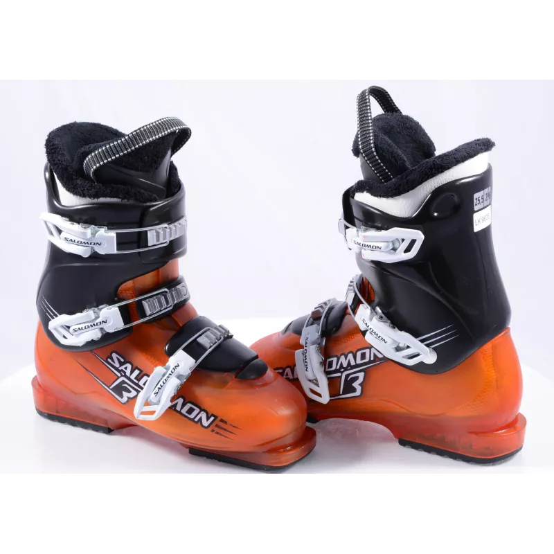 Chaussures Ski Enfant/junior SALOMON TEAM T3 Orange, Ratchet Buckle 3 Chaussures Ski Enfant/junior SALOMON TEAM T3 Orange, Ratchet Buckle