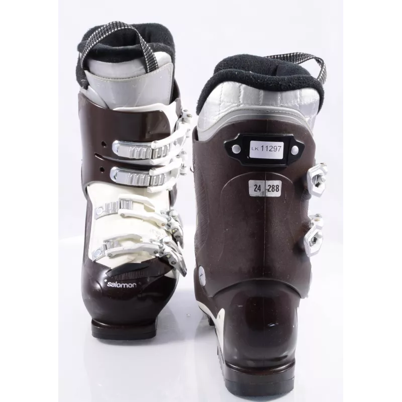 Chaussures Ski Femme SALOMON DIVINE 550, Extended Lever, Comfortable Slipper, Brown/white 6 Chaussures Ski Femme SALOMON DIVINE 550, Extended Lever, Comfortable Slipper, Brown/white – Image 4