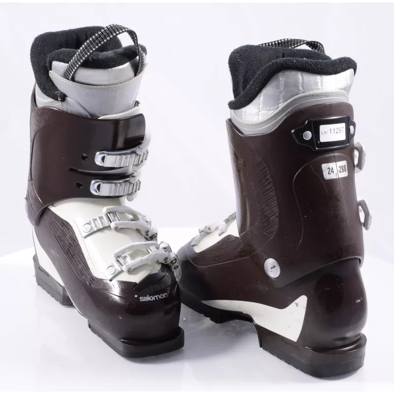 Chaussures Ski Femme SALOMON DIVINE 550, Extended Lever, Comfortable Slipper, Brown/white 7 Chaussures Ski Femme SALOMON DIVINE 550, Extended Lever, Comfortable Slipper, Brown/white – Image 5