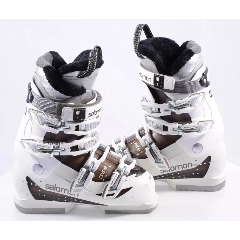 Chaussures Ski Femme SALOMON DIVINE 770, Extended Lever, Micro, Macro, White/transparent Brown 4 Chaussures Ski Femme SALOMON DIVINE 770, Extended Lever, Micro, Macro, White/transparent Brown – Image 2