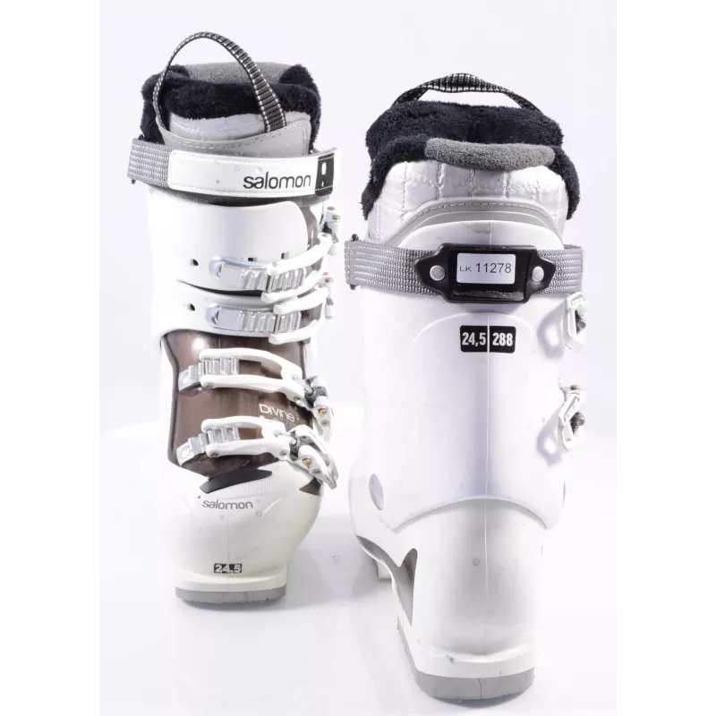 Chaussures Ski Femme SALOMON DIVINE 770, Extended Lever, Micro, Macro, White/transparent Brown 6 Chaussures Ski Femme SALOMON DIVINE 770, Extended Lever, Micro, Macro, White/transparent Brown – Image 4