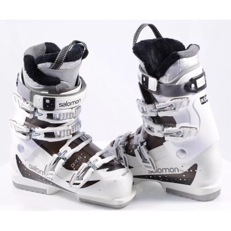 Chaussures Ski Femme SALOMON DIVINE 770, Extended Lever, Micro, Macro, White/transparent Brown 3 Chaussures Ski Femme SALOMON DIVINE 770, Extended Lever, Micro, Macro, White/transparent Brown