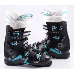 Chaussures Ski Femme SALOMON S/PRO 80 W, Coreframe, Oversized Pivot, Sense Amplifier, Black/turquoise -Atomic Shop Soldes chaussures ski femme salomon s pro 80 w coreframe oversized pivot sense amplifier black turquoise.jpg 1