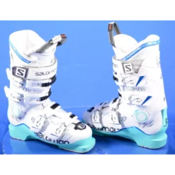 Chaussures Ski Femme SALOMON X MAX 90 W, MY Custom Fit 3D, THERMO, OVERSIZED Pivot, CUSTOM Shell, WHITE/green ( En PARFAIT état )