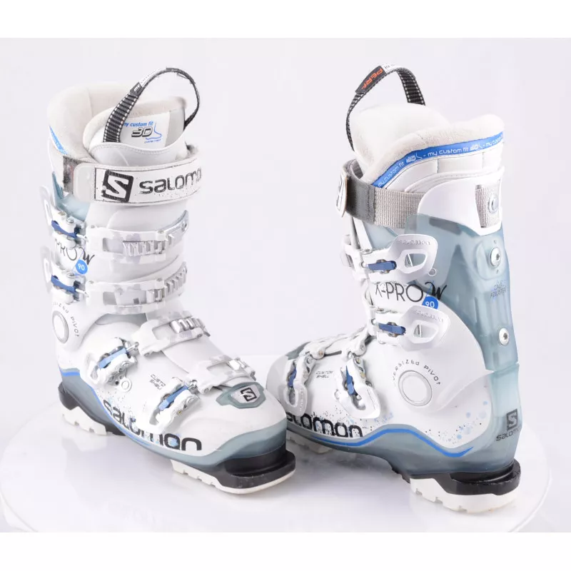 Chaussures Ski Femme SALOMON X PRO 90 W, Transp/white, MY CUSTOM FIT 3D, CUSTOM Shell, OVERSIZED Pivot ( Comme NEUVES ) 7 Chaussures Ski Femme SALOMON X PRO 90 W, Transp/white, MY CUSTOM FIT 3D, CUSTOM Shell, OVERSIZED Pivot ( Comme NEUVES ) – Image 5