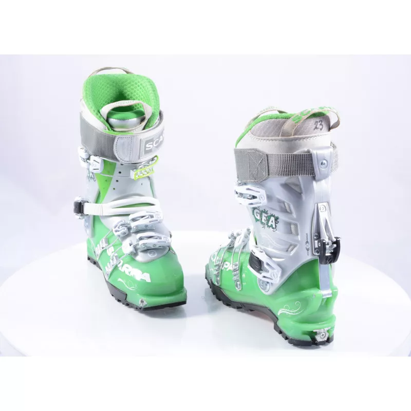 Chaussures Ski Randonnée SCARPA GEA GREEN, SKI/WALK, TLT, Micro System, Axial Alpine Technology, Canting ( Comme NEUVES ) 7 Chaussures Ski Randonnée SCARPA GEA GREEN, SKI/WALK, TLT, Micro System, Axial Alpine Technology, Canting ( Comme NEUVES ) – Image 5