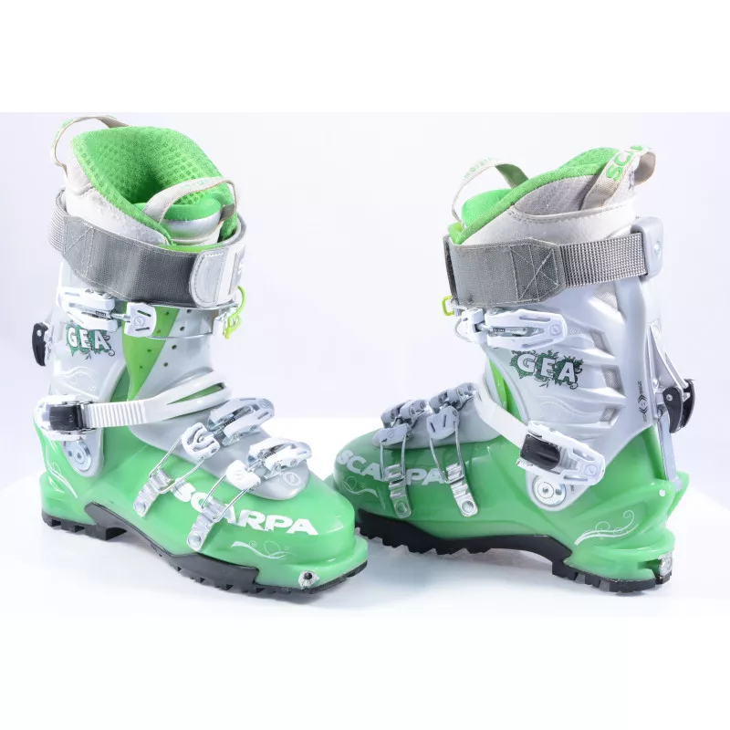 Chaussures Ski Randonnée SCARPA GEA GREEN, SKI/WALK, TLT, Micro System, Axial Alpine Technology, Canting ( Comme NEUVES ) 3 Chaussures Ski Randonnée SCARPA GEA GREEN, SKI/WALK, TLT, Micro System, Axial Alpine Technology, Canting ( Comme NEUVES )