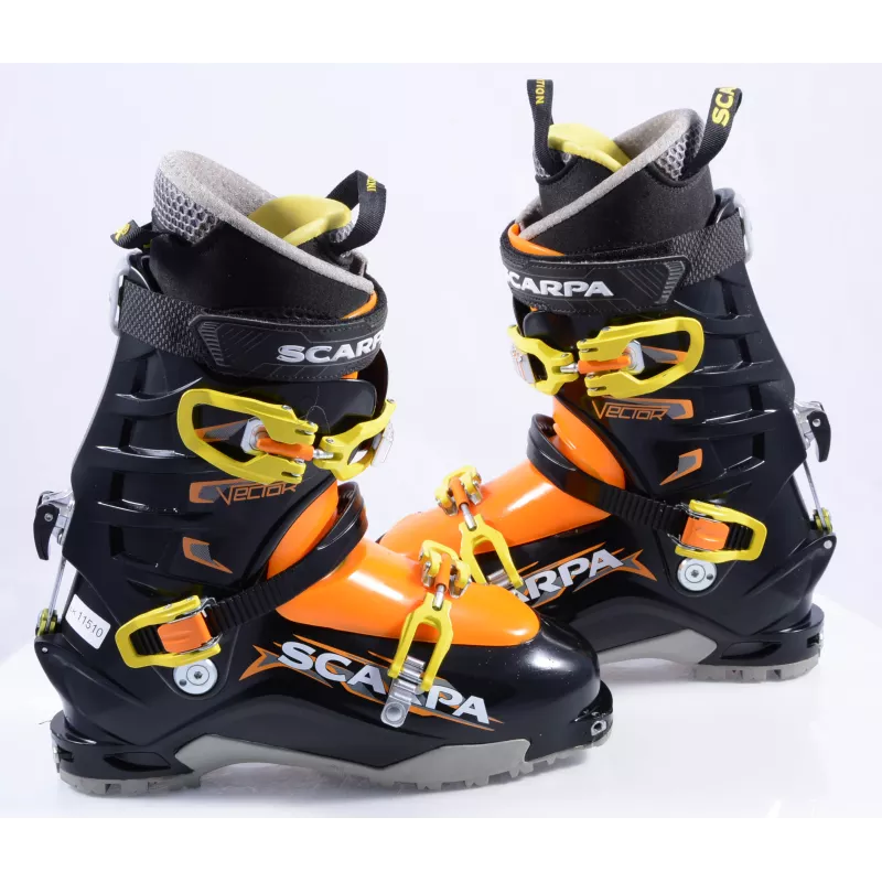Chaussures Ski Randonnée SCARPA VECTOR, TLT, Axial Alpine Technology, Intuition Pro Flex, Black/orange/yellow ( En PARFAIT état ) 4 Chaussures Ski Randonnée SCARPA VECTOR, TLT, Axial Alpine Technology, Intuition Pro Flex, Black/orange/yellow ( En PARFAIT état ) – Image 2