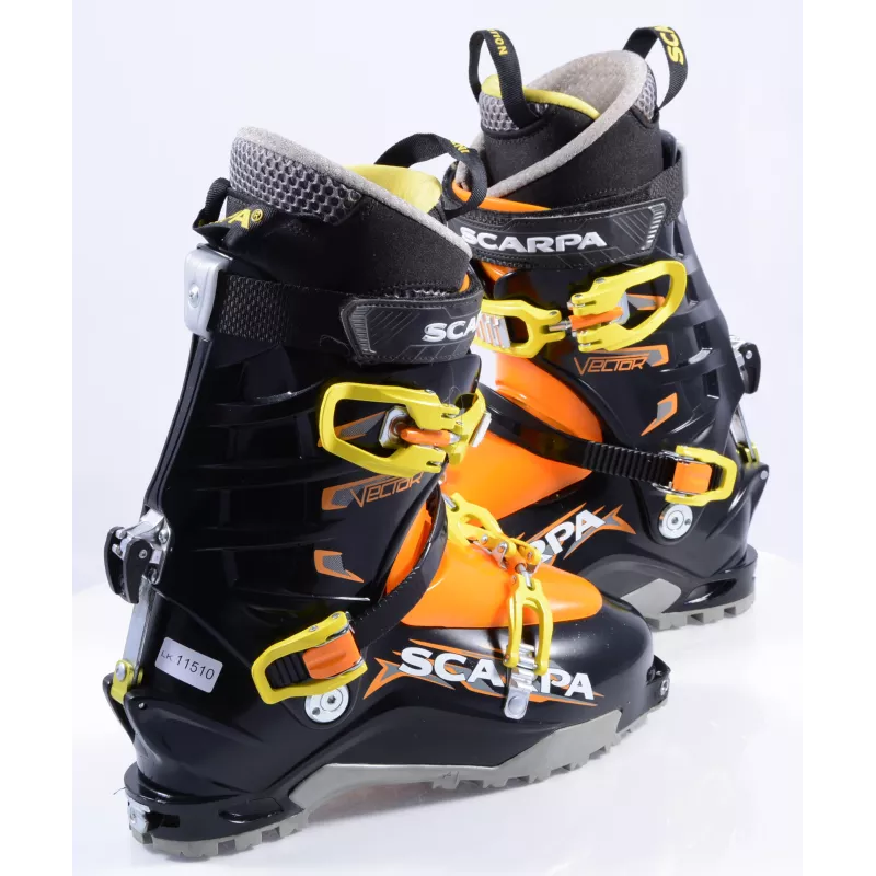 Chaussures Ski Randonnée SCARPA VECTOR, TLT, Axial Alpine Technology, Intuition Pro Flex, Black/orange/yellow ( En PARFAIT état ) 5 Chaussures Ski Randonnée SCARPA VECTOR, TLT, Axial Alpine Technology, Intuition Pro Flex, Black/orange/yellow ( En PARFAIT état ) – Image 3