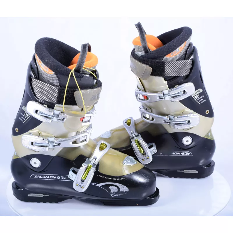 Chaussures Ski SALOMON ELLIPSE 9.0, Custom Fit 3D, Sensifit, Speedlace, SKI/WALK, Height Adj, BLACK/gold 4 Chaussures Ski SALOMON ELLIPSE 9.0, Custom Fit 3D, Sensifit, Speedlace, SKI/WALK, Height Adj, BLACK/gold – Image 2