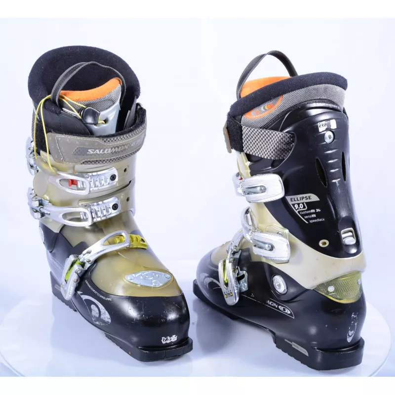 Chaussures Ski SALOMON ELLIPSE 9.0, Custom Fit 3D, Sensifit, Speedlace, SKI/WALK, Height Adj, BLACK/gold 6 Chaussures Ski SALOMON ELLIPSE 9.0, Custom Fit 3D, Sensifit, Speedlace, SKI/WALK, Height Adj, BLACK/gold – Image 4