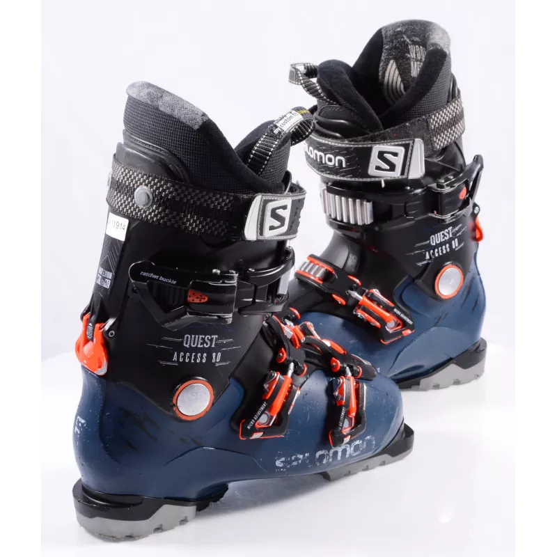 Chaussures Ski SALOMON QUEST ACCESS 80, SKI/WALK, Ratchet Buckle, Magnesium Backbone, Micro, Dark Blue/orange 5 Chaussures Ski SALOMON QUEST ACCESS 80, SKI/WALK, Ratchet Buckle, Magnesium Backbone, Micro, Dark Blue/orange – Image 3