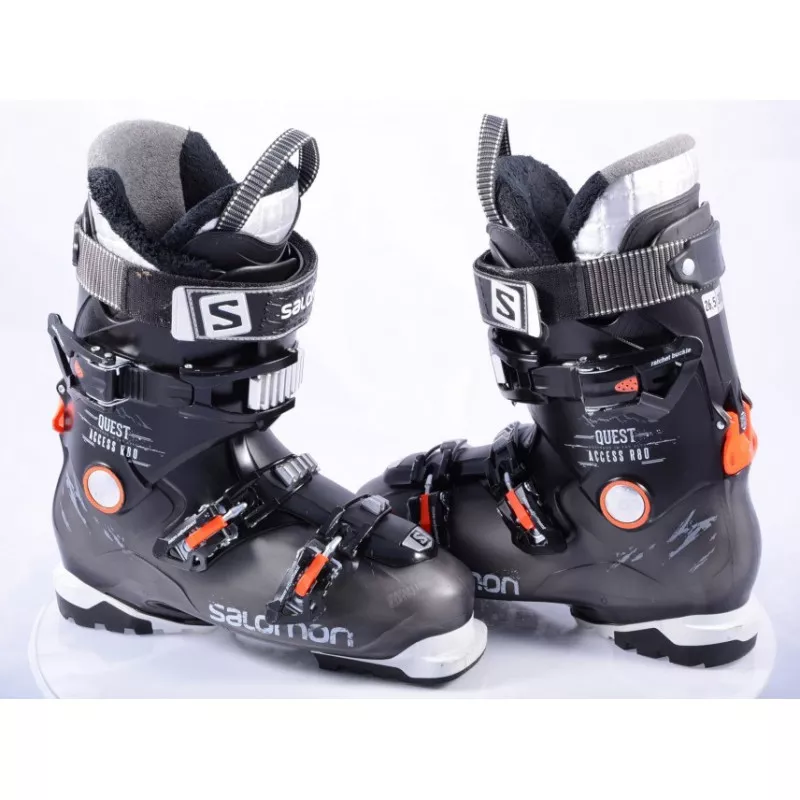 Chaussures Ski SALOMON QUEST ACCESS R80 BLACK/orange, Ratchet Buckle, SKI/WALK, Micro, Macro 4 Chaussures Ski SALOMON QUEST ACCESS R80 BLACK/orange, Ratchet Buckle, SKI/WALK, Micro, Macro – Image 2