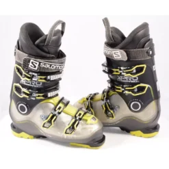 Chaussures Ski SALOMON X PRO R80 WIDE, BLACK/yellow, OVERSIZED PIVOT, EXTENDED Lever, 3D Buckle, Micro, Macro