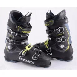 Chaussures Ski TECNICA MACH1 100 XR, CAS Custom, QUADRA Ultrafit, QUICK Instep, Canting, OVERSIZE Lock, BLACK/yellow