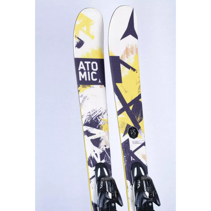 Skis ATOMIC VANTAGE RIVAL 83, Yellow/white, Dual Sidecut, All Mountain Rocker, TWINTIP + Atomic XTO 10 3 Skis ATOMIC VANTAGE RIVAL 83, Yellow/white, Dual Sidecut, All Mountain Rocker, TWINTIP + Atomic XTO 10