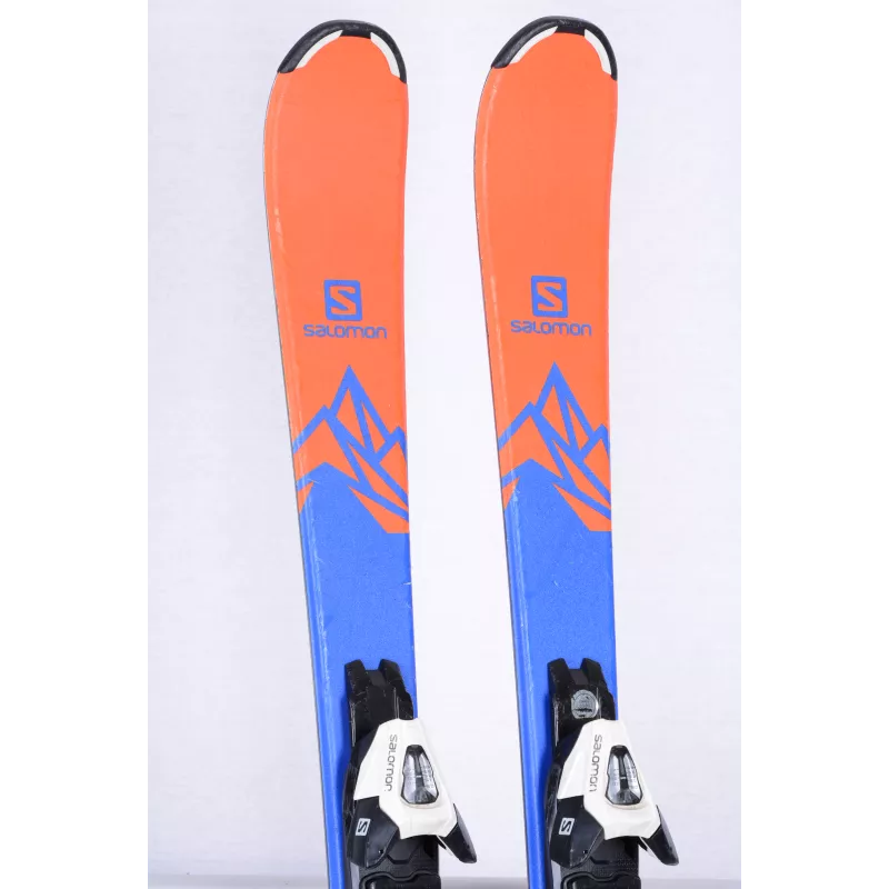Skis Enfant/junior SALOMON QST MAX JR 2019, Blue/orange + Salomon 5 3 Skis Enfant/junior SALOMON QST MAX JR 2019, Blue/orange + Salomon 5