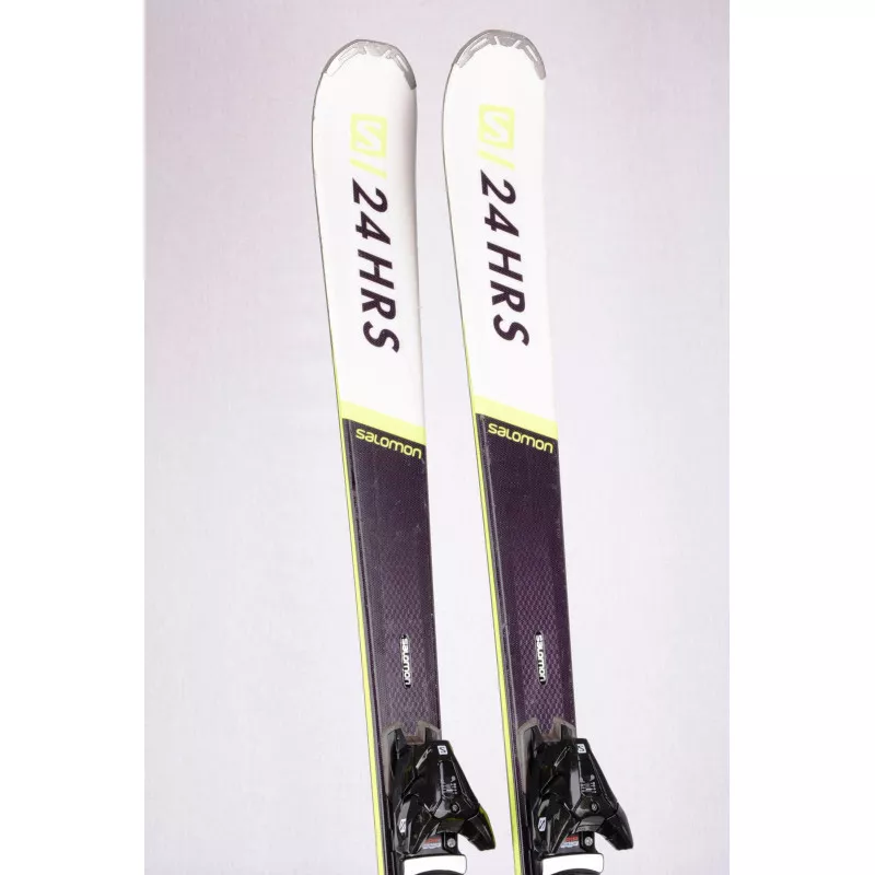 Skis SALOMON 24hrs MAX 2020, Woodcore, Grip Walk, Titan + Salomon Z12 ( En PARFAIT état ) 3 Skis SALOMON 24hrs MAX 2020, Woodcore, Grip Walk, Titan + Salomon Z12 ( En PARFAIT état )