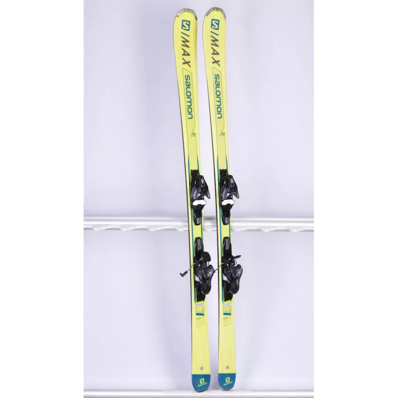 Skis SALOMON S/MAX 6 R 2019 YELLOW, Fiberglass Layer, Woodcore, Powerframe Fiber + Salomon Mercury 11 5 Skis SALOMON S/MAX 6 R 2019 YELLOW, Fiberglass Layer, Woodcore, Powerframe Fiber + Salomon Mercury 11 – Image 3
