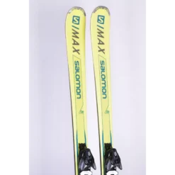 Skis SALOMON S/MAX 6 R 2019 YELLOW, Fiberglass Layer, Woodcore, Powerframe Fiber + Salomon Mercury 11